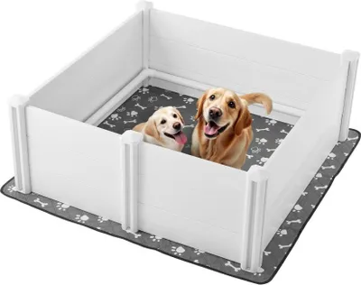 Obrázek produktu pro Box pro štěňata 122x122x46cm - box pro štěňata s nastavitelnými dvířky - ideální pro velké psy
