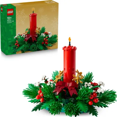 Produktbild von LEGO Seasons and Occasions Weihnachtsgesteck - Spielzeug für Jungen und Mädchen - Modellbau mit roten Beeren, goldenen Sternen und grünem Laub-  Geschenk für Kinder & Teenager ab 12 Jahren- 40743