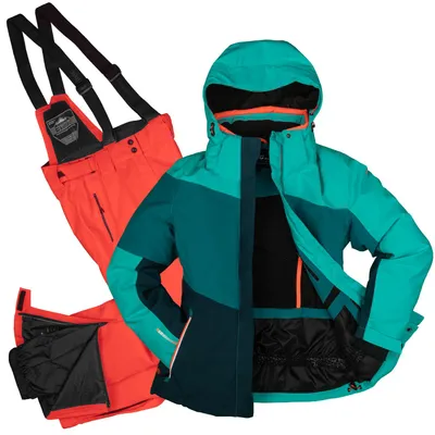 Produktbild von killtec Skianzug Damen Set Skijacke blau Skihose orange Größe 40 - 40