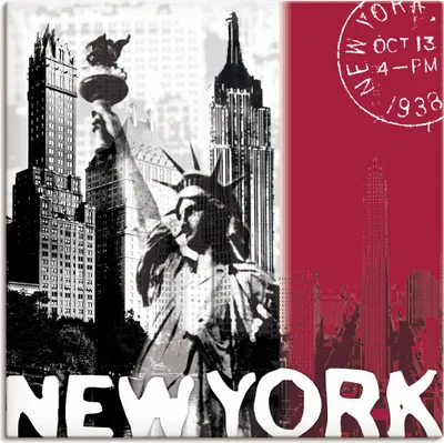Produktbild von ARTland Leinwandbild New York Größe: 50x50 cm