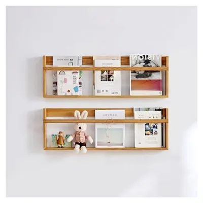 Produktbild von Wandregal aus Holz mit Ablage für Zeitschriften und mehr