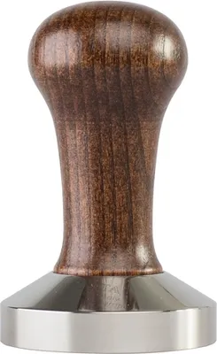 Produktbild von Motta Barista Tamper Competition 58 4 mm Edelstahl-Basis Holzgriff braun