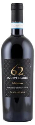 Produktbild von 62 Anniversario Primitivo di Manduria Riserva DOC 2025 Apulien | Italien | 14,5% vol | 0,75 l