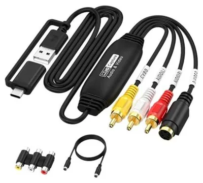 Zdjęcie produktu dla Konwerter wideo USB vhs dvd na cyfrowy grabber rca do komputera