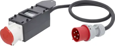 Produktbild von as-Schwabe MIXO FI-Adapter CEE-Stecker 400V 32A auf CEE-Steckdose 400V 32A IP44