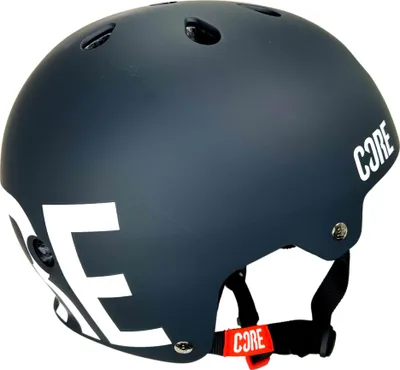 Produktbild von Core Street Stunt-Scooter Skate Helm Schwarz/Logo Weiß S/M (55-58cm)