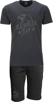 Produktbild von Übergröße Kurzer Freizeitanzug AHORN SPORTSWEAR Eagle grau Iron Grey/Schwarz 4XL