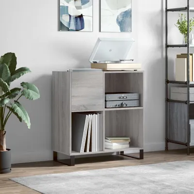 Produktbild von [Home] Plattenschrank Grau Sonoma 84,5x38x89 cm Holzwerkstoff , Neue Mode 2024 im häuslichen Leben