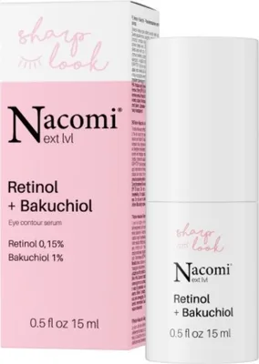 Zdjęcie produktu dla NACOMI Next level Serum pod oczy przeciwzmarszczkowy, Retinol 0,15% +Bakuhiol 1% 15 ml