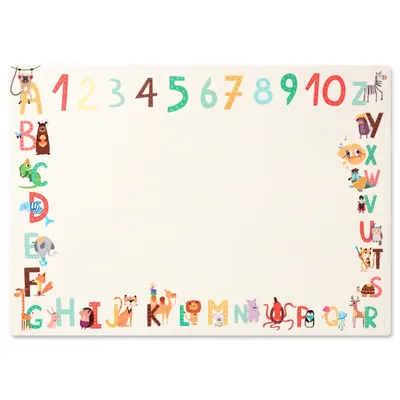 Produktbild von Friendly Fox Kinder Schreibtischunterlage ABC DIN A2 Papier Schreibunterlage, 25 Blatt Block zum Malen, Schreibtisch Unterlage