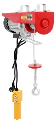 Image de Treuil électrique - 1 300 W - Capacité de levage de 800 kg - Télécommande - Treuil pour garage et atelier - Rouge