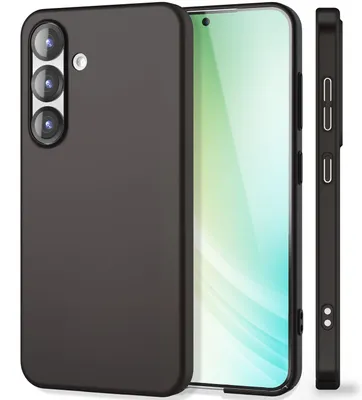 Immagine prodotto di Custodia rigida ultra sottile NALIA per Samsung Galaxy S25 – Anti-impronte e spessore di 0,5 mm – PUREFIT (opaca e leggera) – Marca di Berlino – Nero profondo