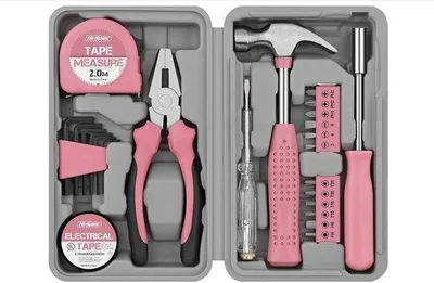 Produktbild von Famanu Werkzeugset 24-teilig - Rosa, kompakt für Frauen
