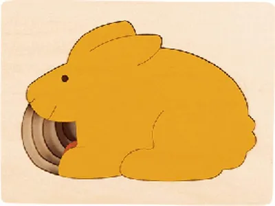 Obrázek produktu pro puzzle Pět králíků junior dřevo 5 dílků