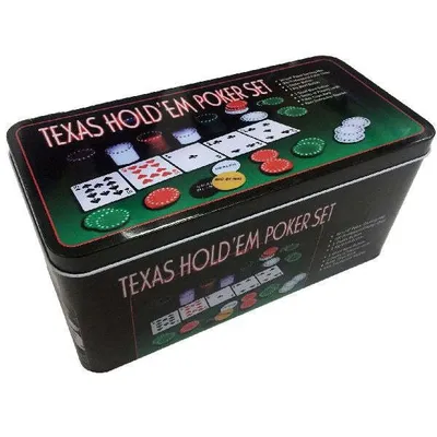 Produktbild von Texas Hold'em Poker-Set in einer Blechdose
