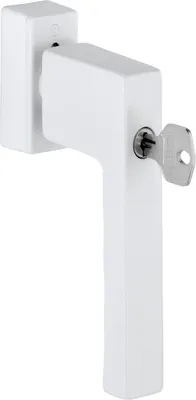 Image de Poignée de fenêtre HOPPE TOULON cylindre de blocage, VK 32-42 mm, aluminium blanc