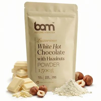 Produktbild von Weiße heiße Schokolade mit Haselnüssen - Trinkschokolade - heiße Schokolade - 1500 g