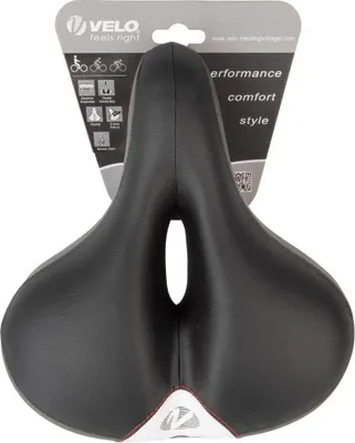 Produktbild von Velo Newport Gemini, Fahrradsattel, Stadt, Unisex, Schwarz, Grau, Weiß, Einfarbig, Schaum