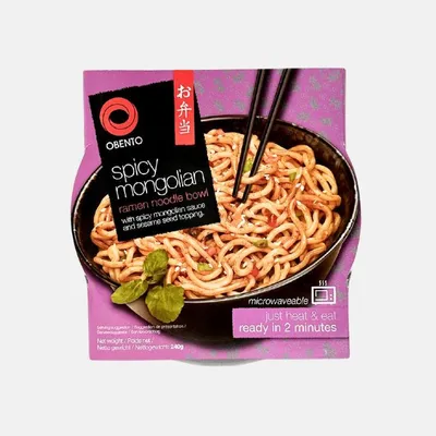 Produktbild von Obento Spicy Mongolian Ramen Noodle Bowl 240g