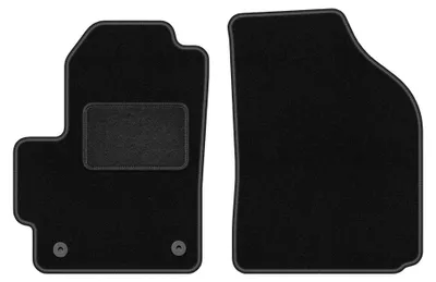 Productafbeelding van Velours voormatten voor Chevrolet Matiz 2004-2009 (hatchback) – 2-delig, zwart, op maat – Wielganizator LUX