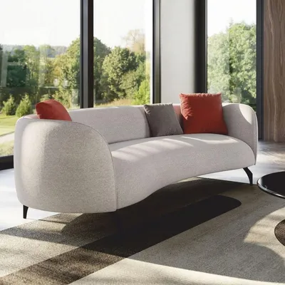 Produktbild von Casa Padrino Luxus Sofa Hellgrau / Schwarz 240 cm - Luxus Wohnzimmer & Hotel Möbel