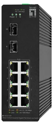 Obrázek produktu pro LevelOne IGS-2110P, Řízený, L2, Gigabit Ethernet (10/100/1000), Plně duplexní režim, Podpora napájení po Ethernetu (PoE)