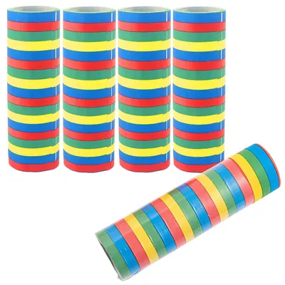 5 Rollen bunte Metallic-Luftschlangen für Partys