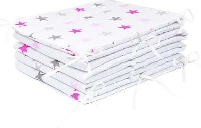 Produktbild von Amilian Bettumrandung Babybett Baby Kinder Nestchen Kantenschutz Bettnestchen Kopfumrandung für Laufstall Bettausstattung Bettschlange 360 cm