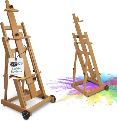 Imagen del producto de Atelier profesional para estudio, soporte para 2 lienzos, con ajuste de ángulo de inclinación