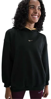 Image de Nike - Sweat à capuche « Swoosh » pour enfants, taille grande GT21527 (146-152) (noir/doré)