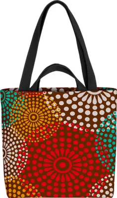 Produktbild von VOID Kreise Afrika Inka Muster Tasche 33x33x14cm,15l Einkaufs-Beutel Shopper Einkaufs-Tasche Bag