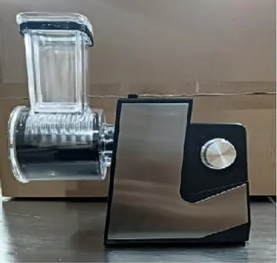 Elektrische Groentesnijder 250 W, 5 Einsätze, Edelstahl, silber