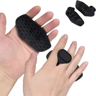 Image de Poignées d'entraînement pour musculation, en silicone, noires, taille unique, antidérapantes