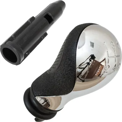 Produktbild von Schaltknauf Knauf 5-Gang Schwarz Chrom + Adapter Hülse für Citroen C5 I 01-08 /