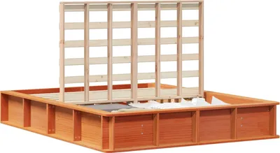 Produktbild von Bettrahmen Wachsbraun 160 x 200 cm Massives Kiefernholz