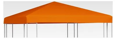 Produktbild von Pavillonabdeckung 310 g/m² 3x3m Orange Ersatzdach für Partyzelte