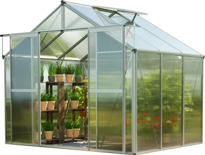 Zdjęcie produktu dla GFP szklarnia Topas 3 rama aluminiowa 225x195 cm - płytami poliwęglanowymi ok. 6 mm