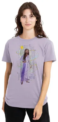 Image de T-shirt pour femme Disney Wish, modèle Starburst, couleur lavande, taille L