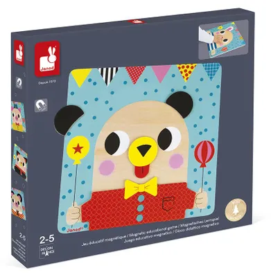 Immagine prodotto di Janod Gioco di apprendimento magnetico - Giocattoli di legno per bambini - Abilità motoria fine