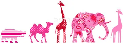 Produktbild von ESTAhome XXL-Tapetenbordüre Tiere Rosa 430 x 50 cm