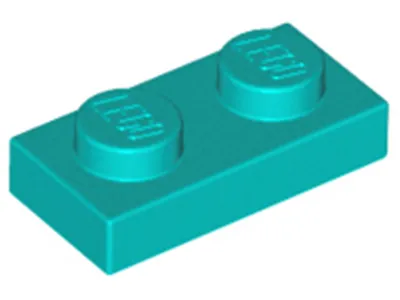 Produktbild von Lego® 1x 1x2 Platten 3023 - Plate Dunkles Türkies - Dark Turquoise