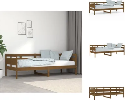 Produktbild von vidaXL Tagesbett Honigbraun Massivholz Kiefer 80x200 cm -  Betten & Bettgestelle