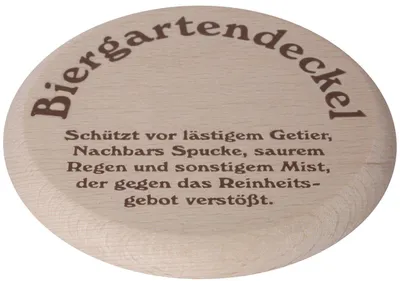 Bierdeckel aus Buchenholz, Ø 10 cm, für 0,5-l-Gläser