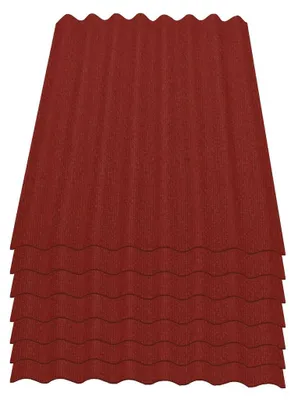 Produktbild von Onduline Easyline Dachplatte Wandplatte Bitumenwellplatten Wellplatte 7x0,76m²  - rot