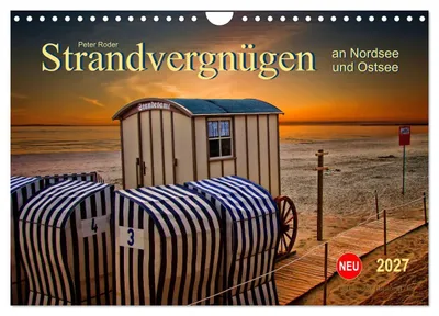 Produktbild von Strandvergnügen - an Nordsee und Ostsee (Wandkalender 2027 DIN A4 quer), CALVENDO Monatskalender