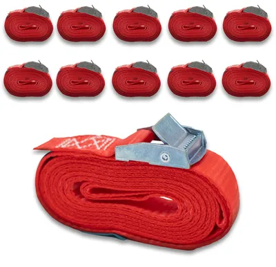 Zdjęcie produktu dla Dolezych Zestaw pasów mocujących 250kg 25mm x 4m czerwony