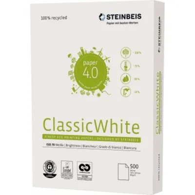 Image de Steinbeis 5216 080 10 00 1 Cl- Assic White - A4, 80g, blanc, 500 feuilles