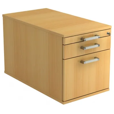 Produktbild von SIGNA TC20 CE - Rollcontainer Buche mit Hängeregistratur Chromgriff Metall