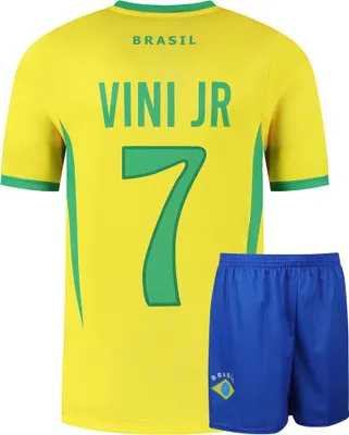 Zdjęcie produktu dla Zestaw koszulek piłkarskich Brazil Home Vini JR. - Dzieci i dorośli - 152