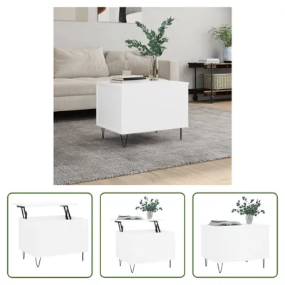 Produktbild von The Living Store Couchtisch Weiß 60x44,5x45 cm Holzwerkstoff
